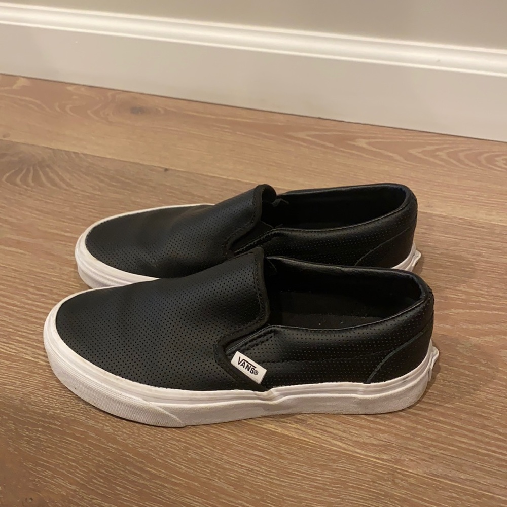 Vans Leather Slip On Shoes